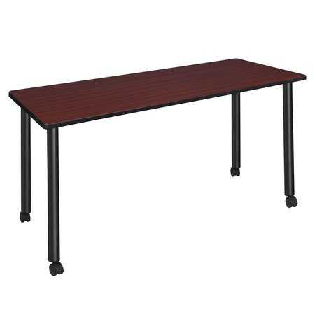 REGENCY Kee Mobile Tables, 60 W, 24 L, 29 H, Wood, Metal Top, Mahogany MTC6024MHBK